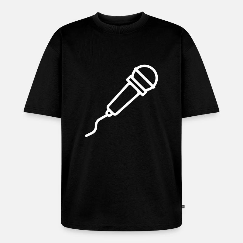 Mikrofon - Unisex Premium Oversized Bio T-Shirt - Schwarz