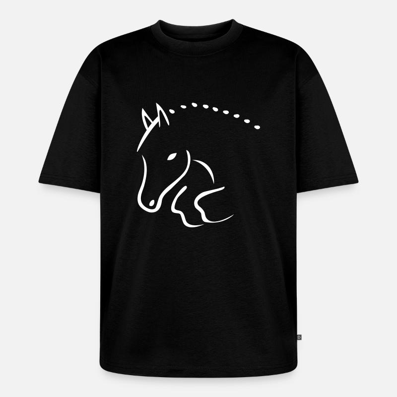 Springpferd - Unisex Premium Oversized Bio T-Shirt - Schwarz