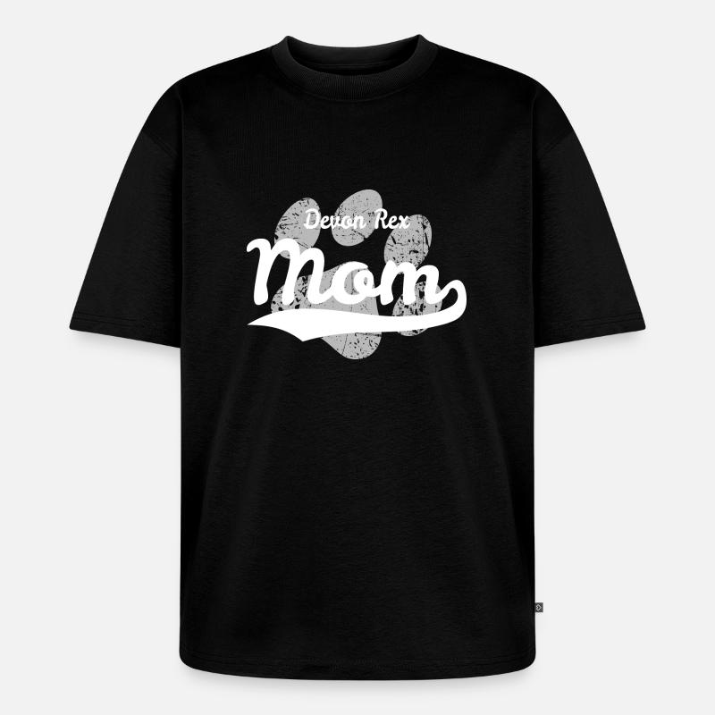 Devon Rex Mom - Unisex Premium Oversized Bio T-Shirt - Schwarz