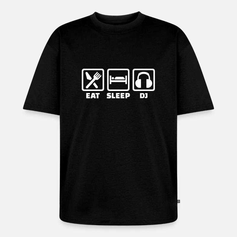DJ - Unisex Premium Oversized Bio T-Shirt - Schwarz