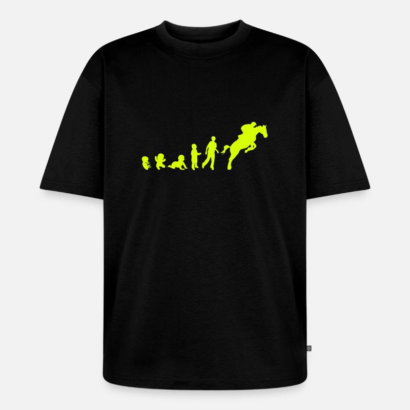 evolution equitation cheval9 obstacle sa - T-shirt Premium bio oversize Unisexe - noir