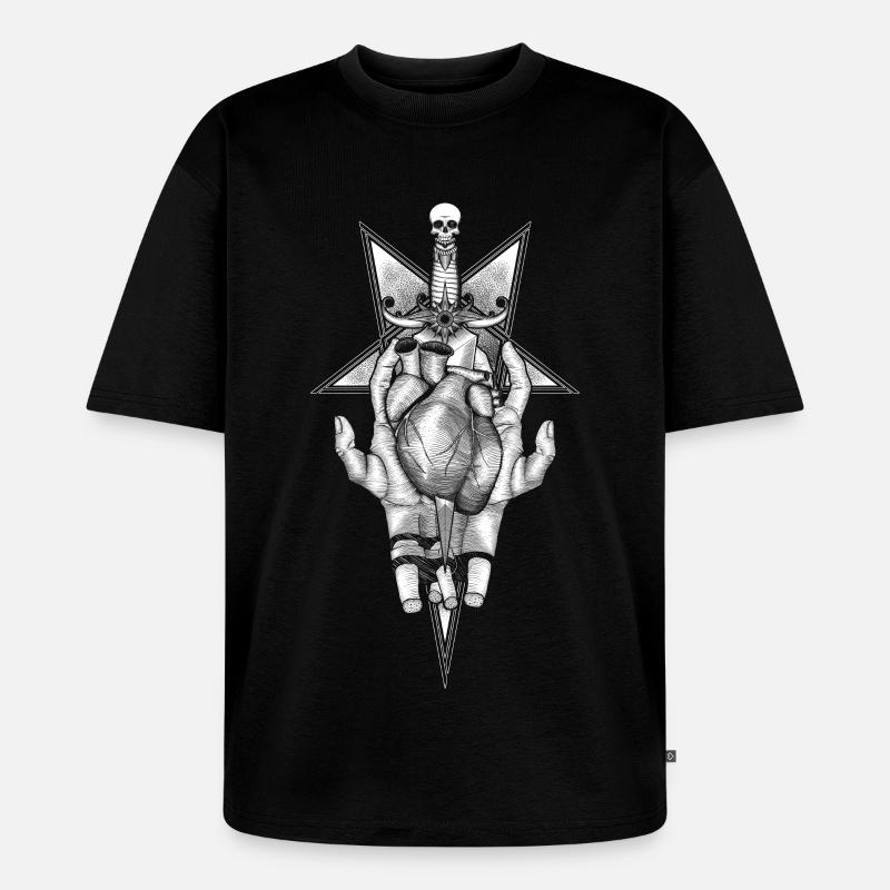 Aching Heart - Black version - Unisex Premium Oversized Organic T-Shirt - black