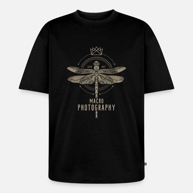 Macro 1 Beige - Unisex Premium Oversized Bio T-Shirt - Schwarz