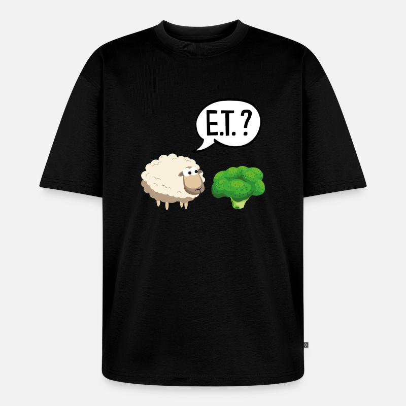 Sheep ET - Unisex Premium Oversized Bio T-Shirt - Schwarz