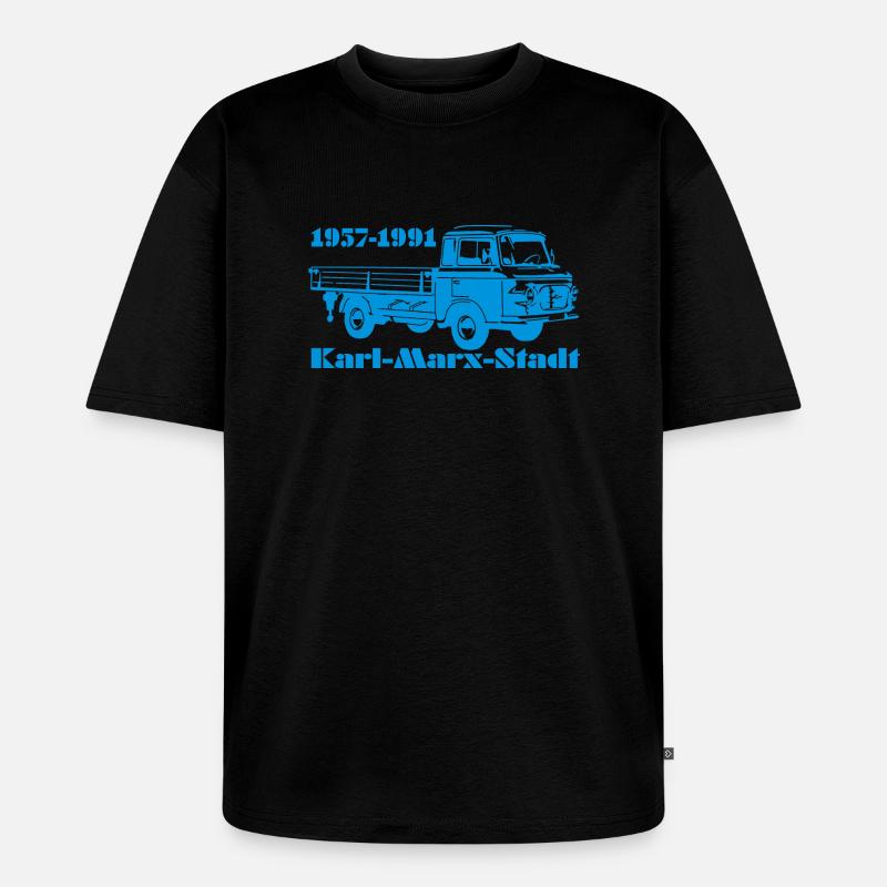 Barkas Pritsche B1000 - Unisex Premium Oversized Bio T-Shirt - Schwarz