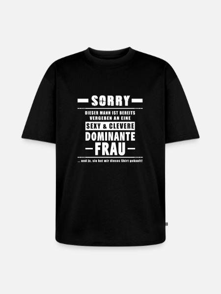 Mann Vergeben - Dominante Frau - Unisex Premium Oversized Bio T-Shirt - Schwarz