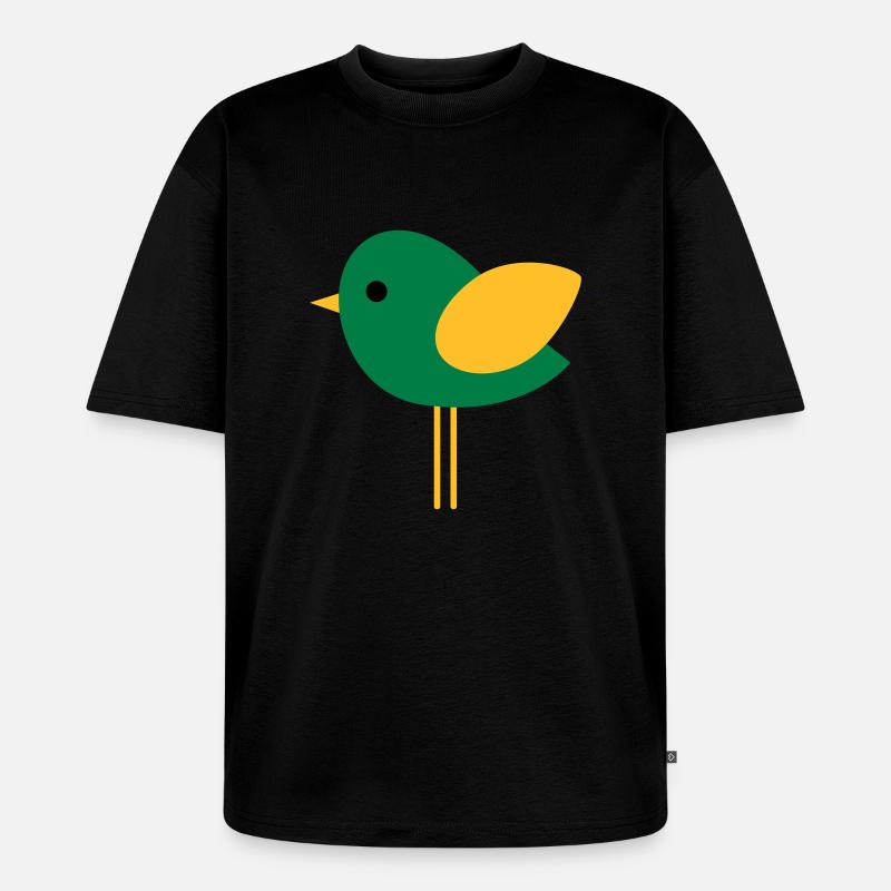 Vogel - Unisex Premium Oversized Bio T-Shirt - Schwarz