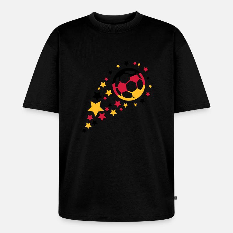 fußball design - Unisex Premium Oversized Bio T-Shirt - Schwarz