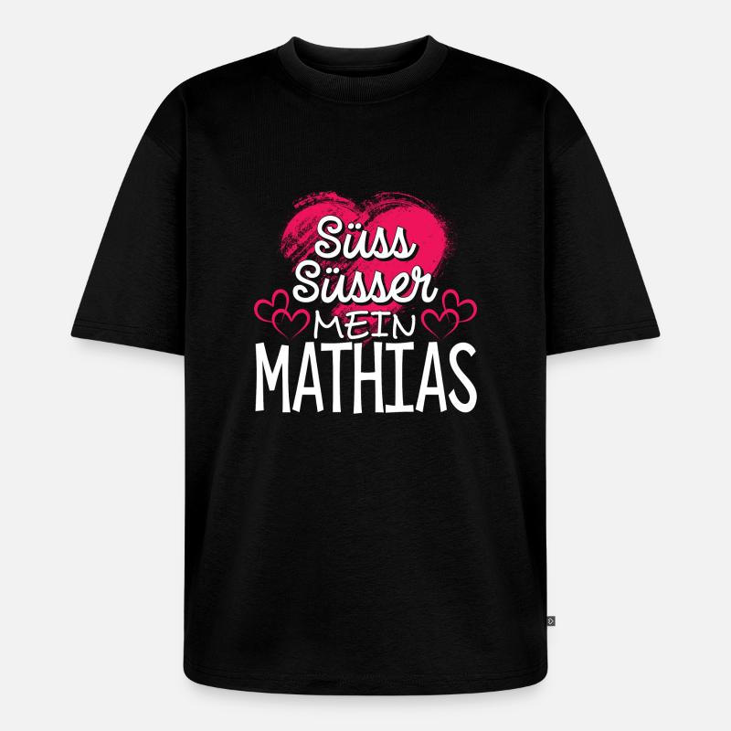 MATHIAS - süss - Unisex Premium Oversized Bio T-Shirt - Schwarz