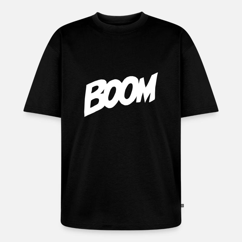 BOOM Comic-Style - Unisex Premium Oversized Bio T-Shirt - Schwarz