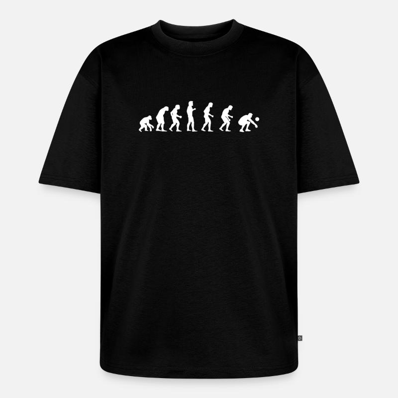 Human Evolution Volleyball - Unisex Premium Oversized Organic T-Shirt - black