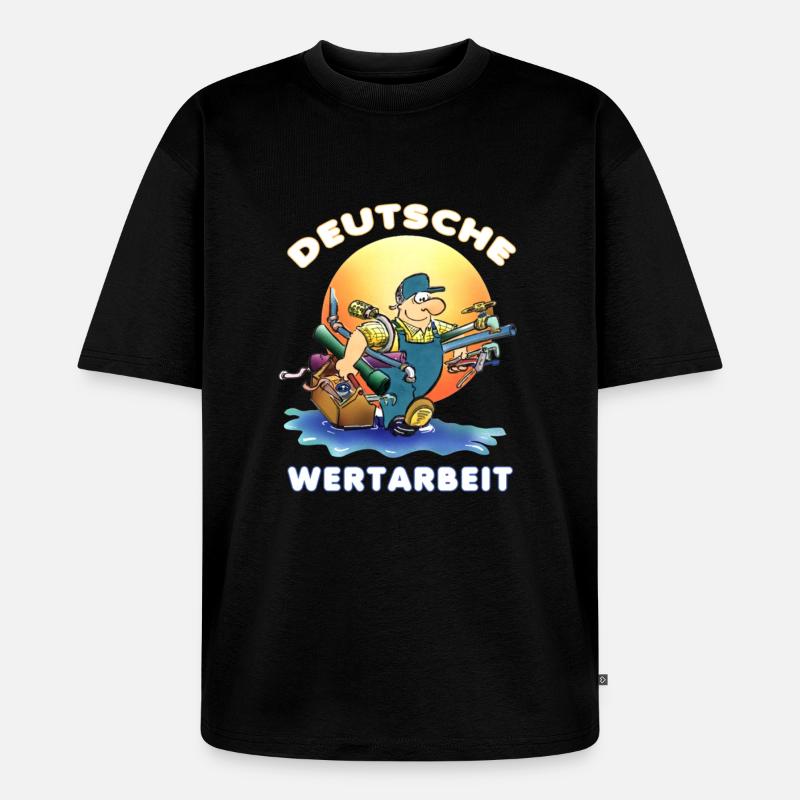 Handwerker - Unisex Premium Oversized Bio T-Shirt - Schwarz