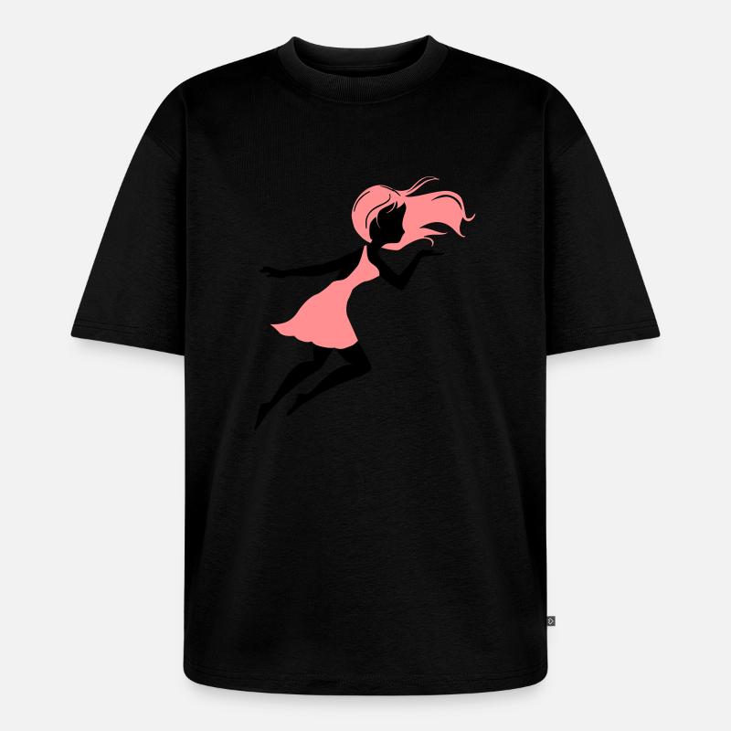 Girly - Unisex Premium Oversized Bio T-Shirt - Schwarz