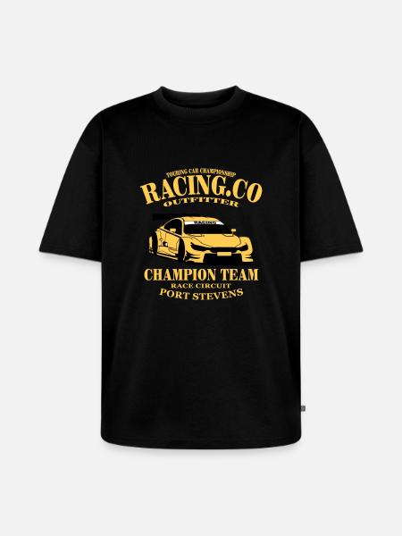 Touring-Car-Racing - Unisex Premium Oversized Bio T-Shirt - Schwarz