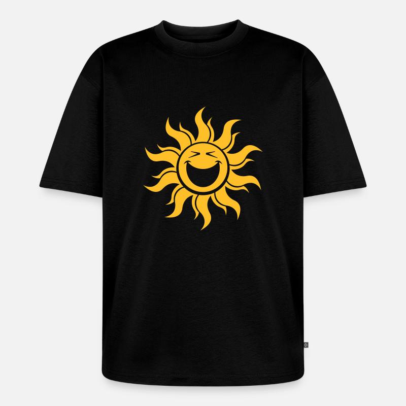 vl058a_sonne_1c - Unisex Premium Oversized Bio T-Shirt - Schwarz