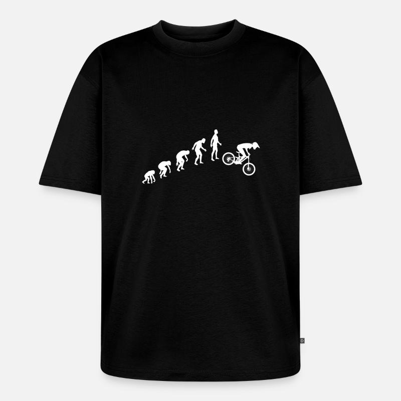Downhill Evolution - Unisex Premium Oversized Bio T-Shirt - Schwarz