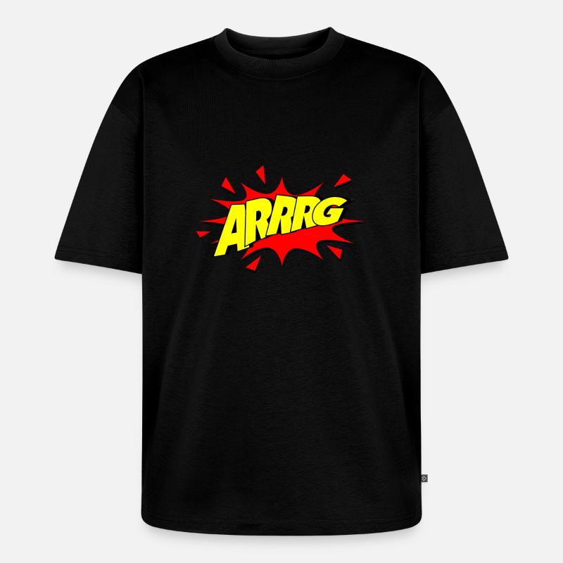 Arrg / wut / comic - Unisex Premium Oversized Bio T-Shirt - Schwarz