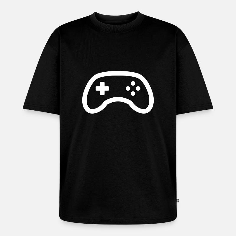controller einzel - Unisex Premium Oversized Bio T-Shirt - Schwarz