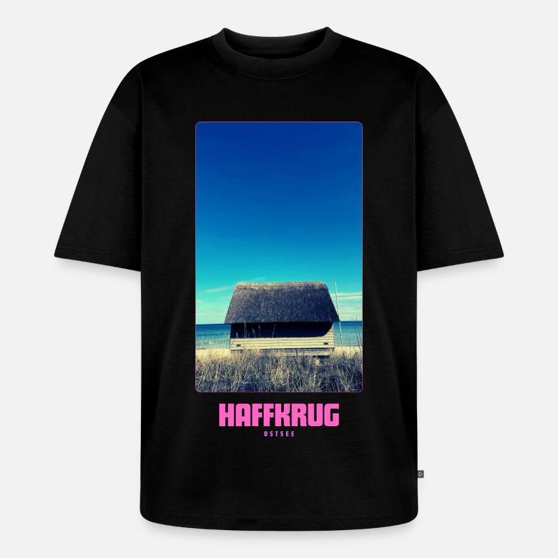 HAFFKRUG Strand - Unisex Premium Oversized Bio T-Shirt - Schwarz