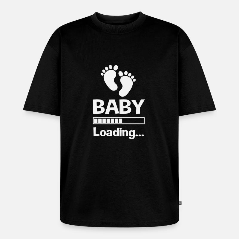 Baby loading - Unisex Premium Oversized Bio T-Shirt - Schwarz