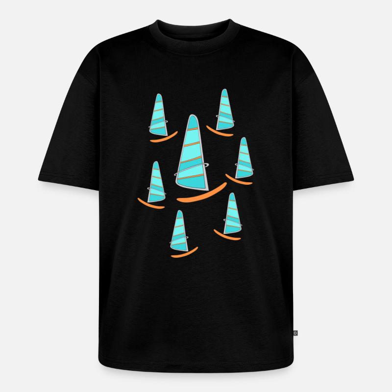 Windsurfing - Unisex Premium Oversized Bio T-Shirt - Schwarz