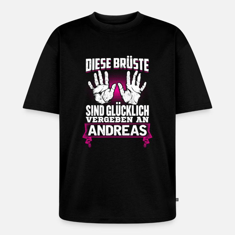 ANDREAS - Brüste Geschenk - Unisex Premium Oversized Bio T-Shirt - Schwarz