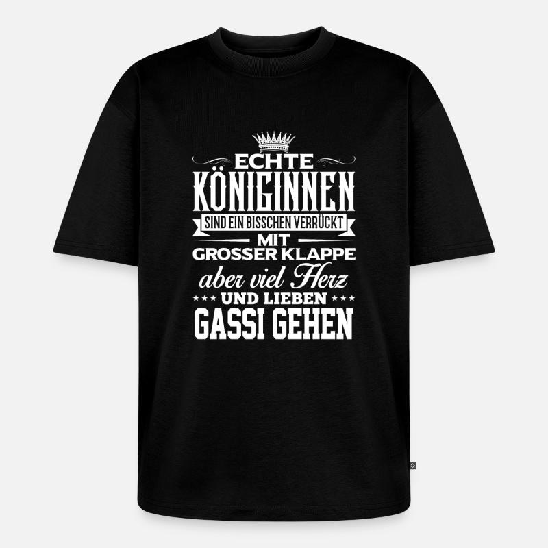 GASSI-GEHEN - lieben - Unisex Premium Oversized Bio T-Shirt - Schwarz