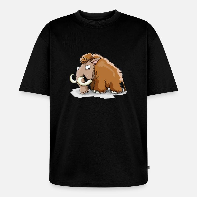 Grumpy Mammut! Geschenk Idee - Unisex Premium Oversized Bio T-Shirt - Schwarz