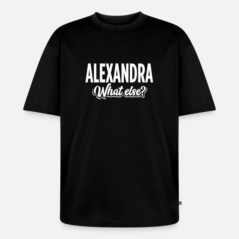 ALEXANDRA - we - Unisex Premium Oversized Bio T-Shirt - Schwarz