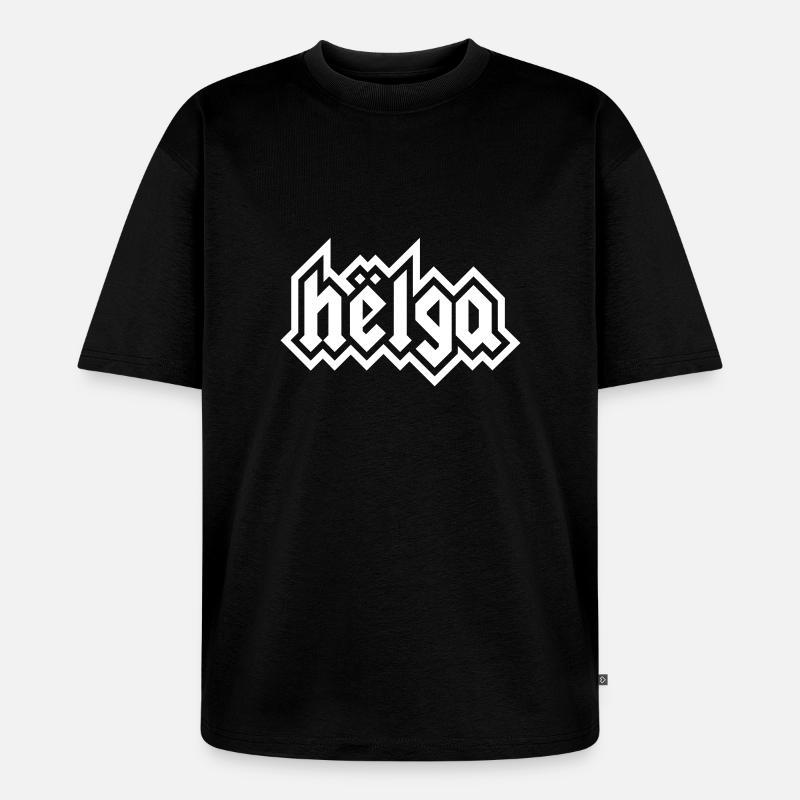 Helga - Unisex Premium Oversized Bio T-Shirt - Schwarz