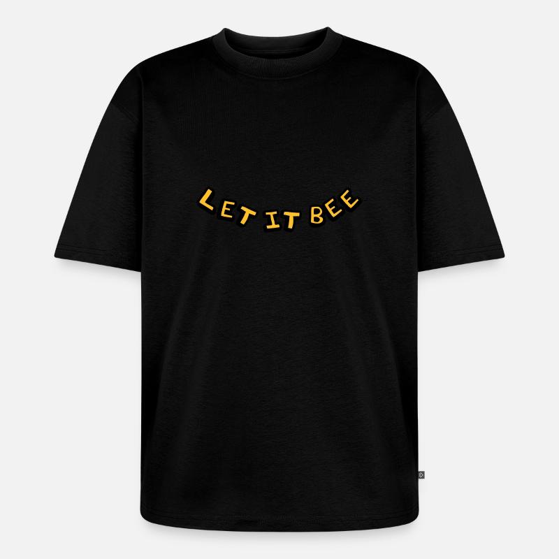Let It Be Imker Logo - Unisex Premium Oversized Organic T-Shirt - black