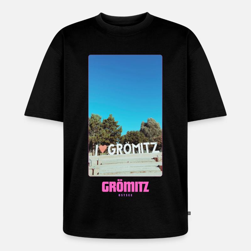 Grömitz _ Ostsee - Unisex Premium Oversized Bio T-Shirt - Schwarz