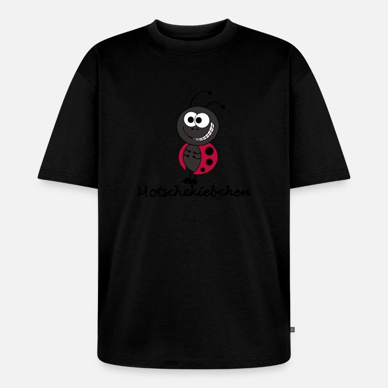 Motschekiebchen/Marienkäfer - Unisex Premium Oversized Bio T-Shirt - Schwarz
