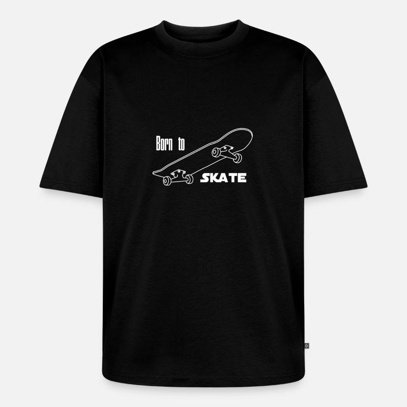 Skateboard - Unisex Premium Oversized Bio T-Shirt - Schwarz