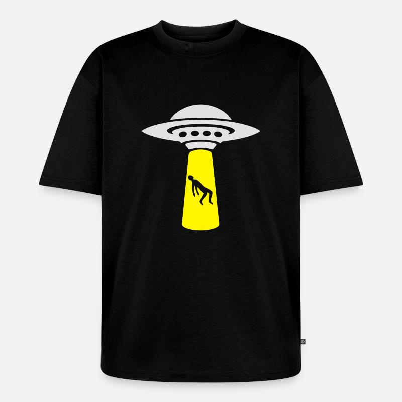 L'évolution des extraterrestres - T-shirt Premium bio oversize Unisexe - noir