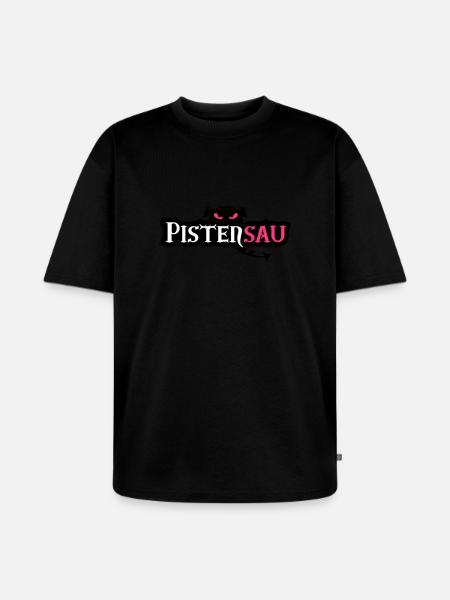 pistensau - Unisex Premium Oversized Bio T-Shirt - Schwarz