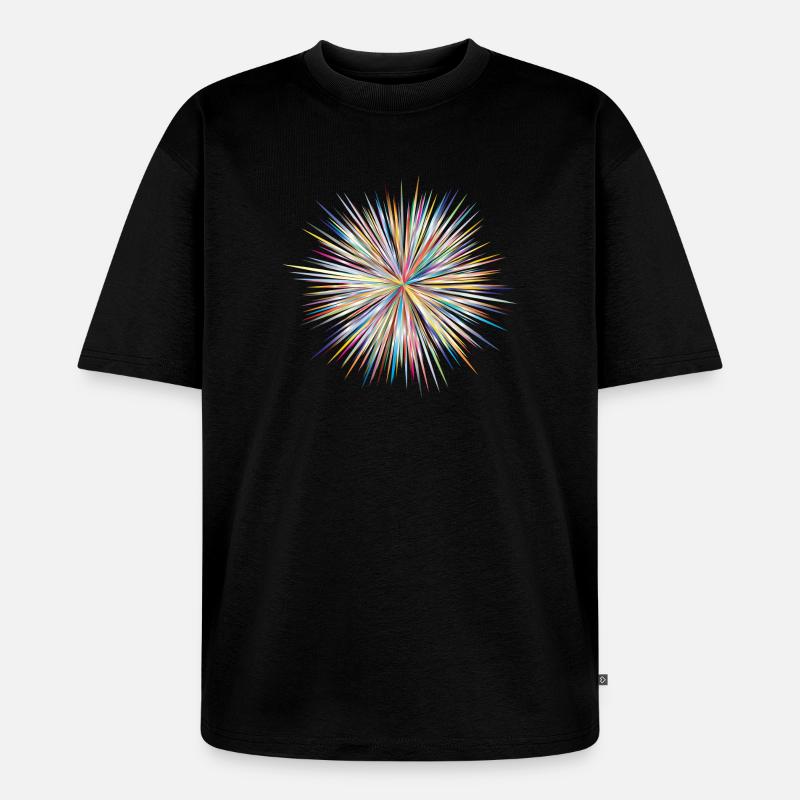 Abstract Explosion - Unisex Premium Oversized Bio T-Shirt - Schwarz