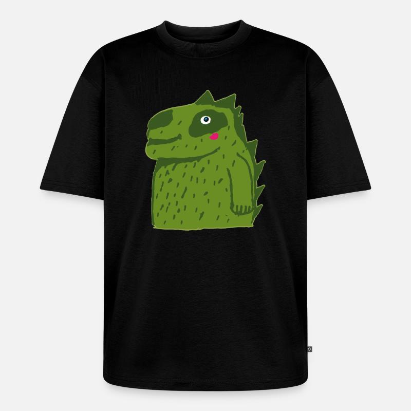 petit crocodile mignon - T-shirt Premium bio oversize Unisexe - noir