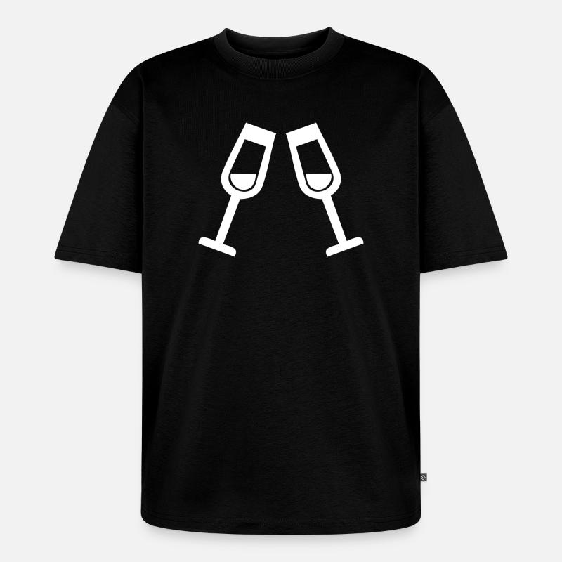 Gläser - Unisex Premium Oversized Bio T-Shirt - Schwarz