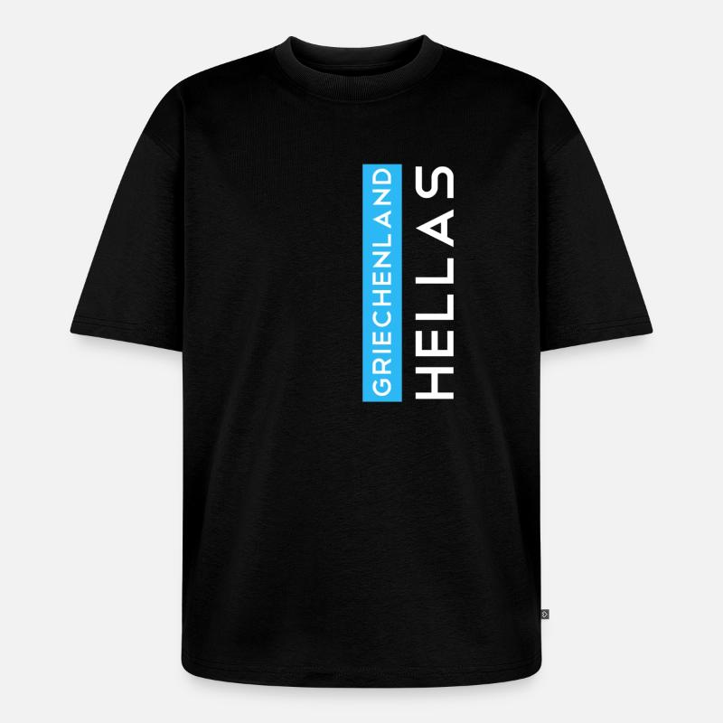 Griechenland Hellas - Unisex Premium Oversized Bio T-Shirt - Schwarz