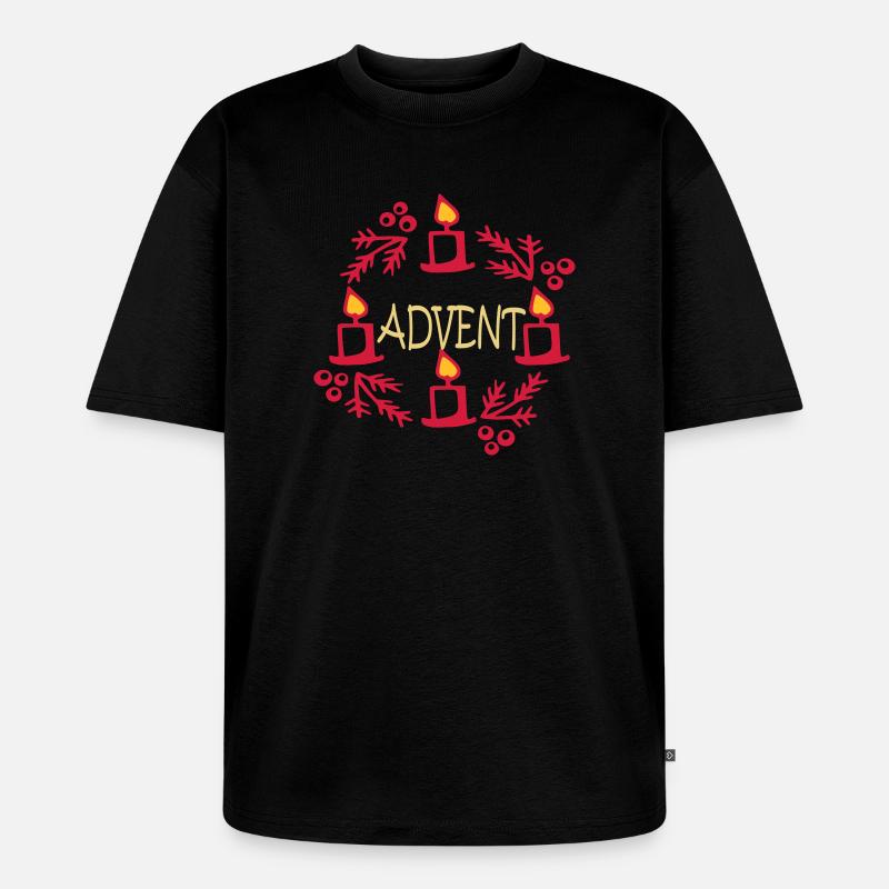 Avent - T-shirt Premium bio oversize Unisexe - noir