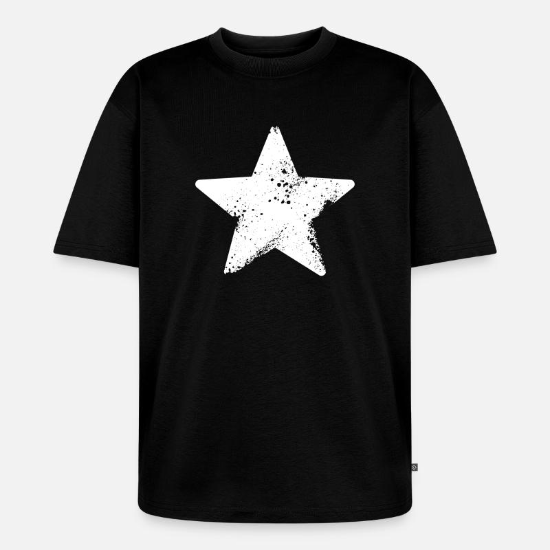 stern himmel star splatter - Unisex Premium Oversized Bio T-Shirt - Schwarz