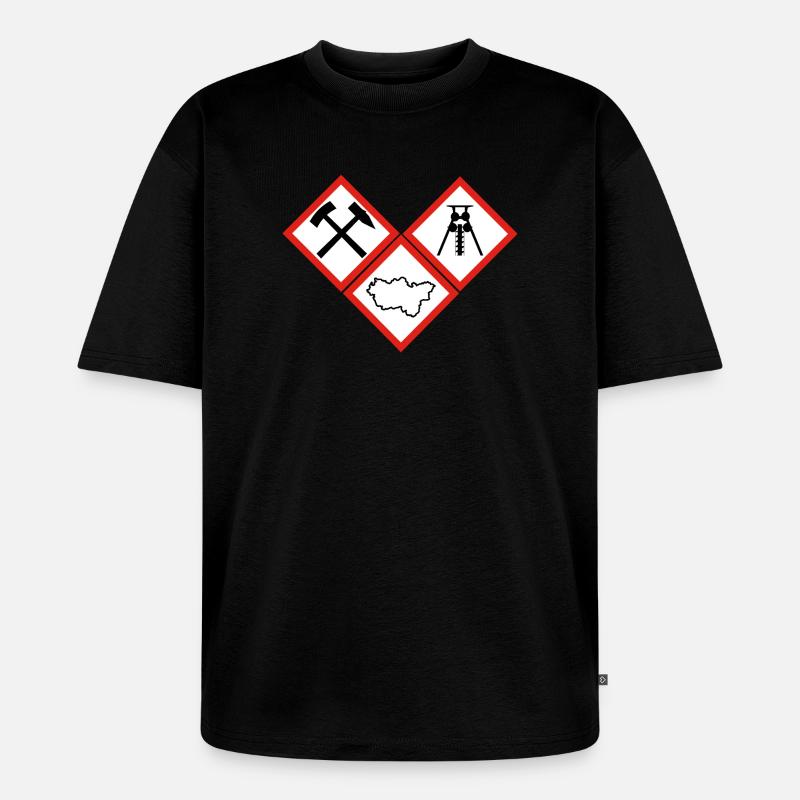 GEFAHR RUHRPOTT - Unisex Premium Oversized Bio T-Shirt - Schwarz