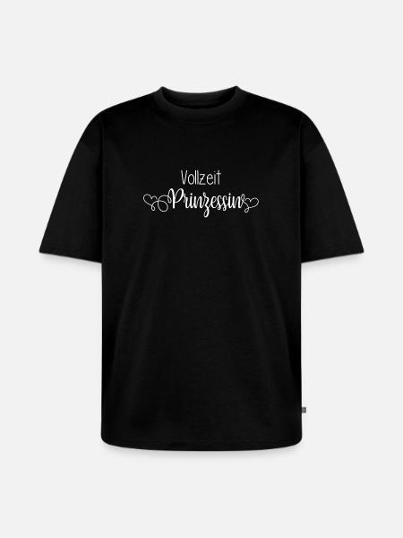 Full time princess - Unisex Premium Oversized Organic T-Shirt - black