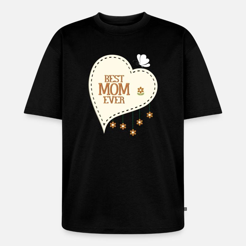 Beste Mutter aller Zeiten - Unisex Premium Oversized Bio T-Shirt - Schwarz