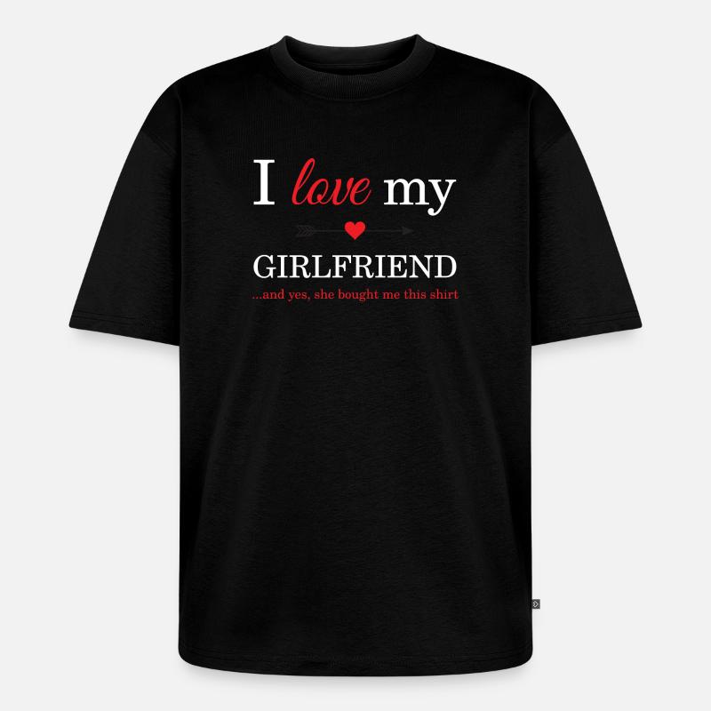 J'aime ma copine - T-shirt Premium bio oversize Unisexe - noir