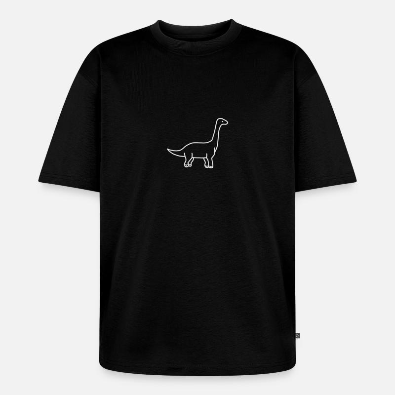 Dinosaurier - Unisex Premium Oversized Bio T-Shirt - Schwarz