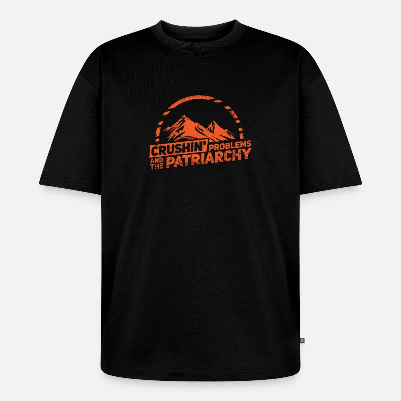 Gift climber boulderer climbing - Unisex Premium Oversized Organic T-Shirt - black