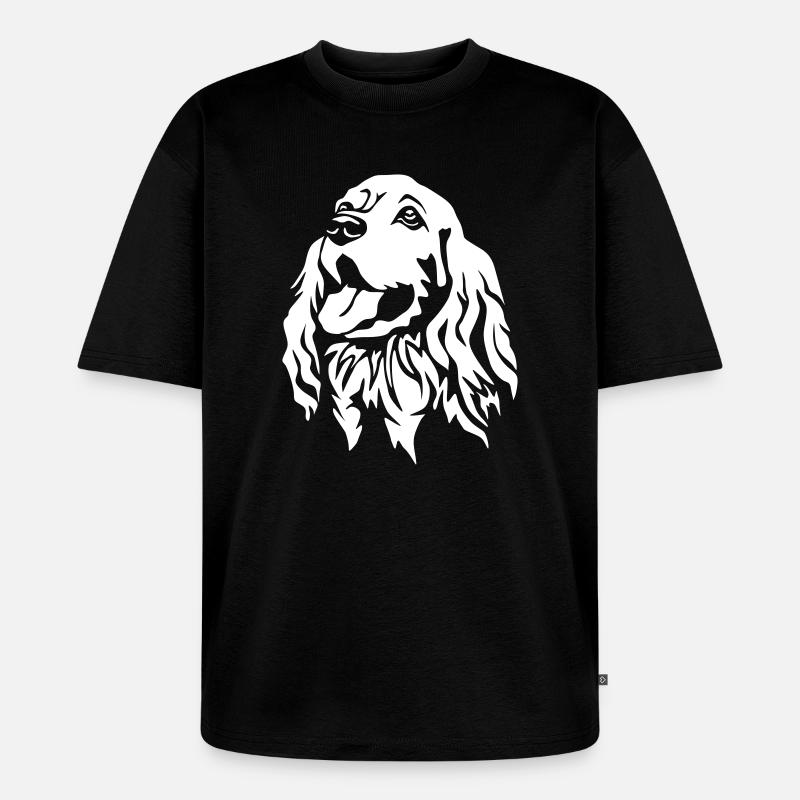 Cocker Spaniel "Black Edition" - Unisex Premium Oversized Bio T-Shirt - Schwarz