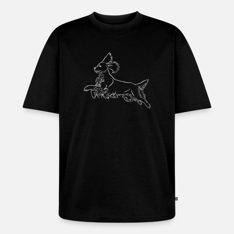 Springer Spaniel - Unisex Premium Oversized Bio T-Shirt - Schwarz